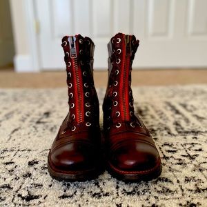 Freebird cognac Liverpool Boots. Size 11